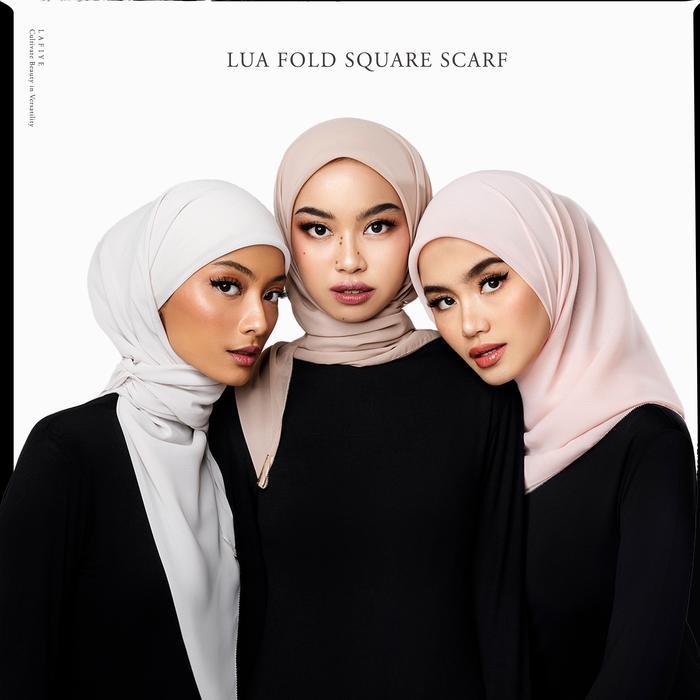 n6ck- Lua Fold Square Scarf - Lafiye Premium Square