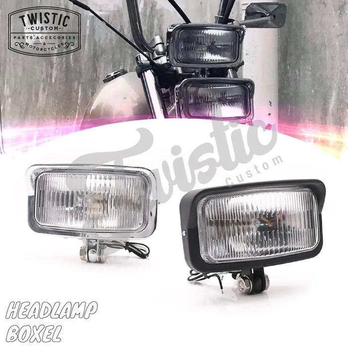 Headlamp Lampu Depan Boxel Motor Custom Japstyle Tracker Scrambler