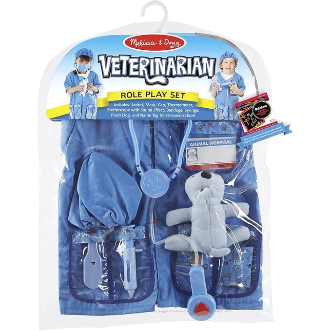 Melissa & Doug﻿ V e t e r i n a r i a n : Role Play Set Bundle with 1 Theme Compatible M&D Scratch