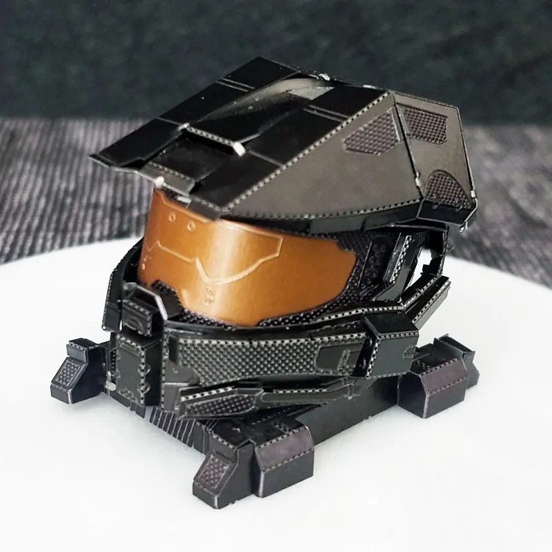 Mini 3D Metal Puzzle Handmade UNSC Gungoose Pelican Forerunner Phaeton UNSC Scorpion Manual Assemble