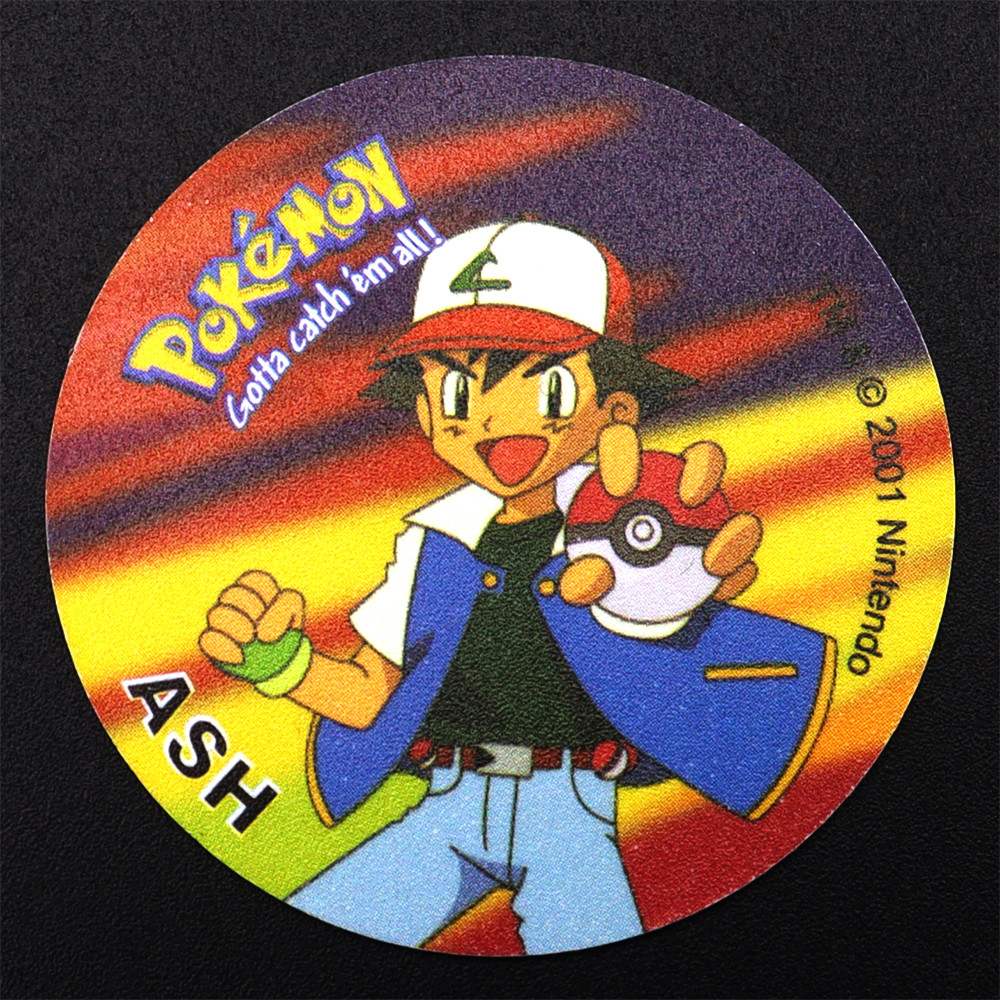 Ash Ketchum Pokemon Tazos 1 Generation NO.1-151 Collection Pikachu Taps Card Games Tazos Pokemon Pog