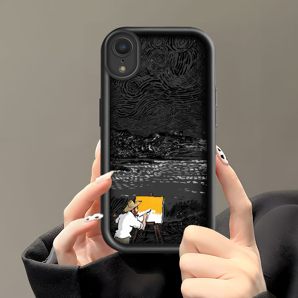Casing Dunia Van Gogh Untuk For  Compitable With iPhone XR Phone  Case Softcase Kesing Soft 5596 C8 
