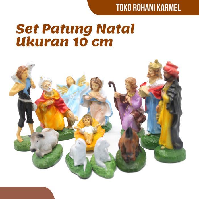 Set Patung Natal 10 Cm / Dekorasi Patung Natal / Patung Gembala Natal
