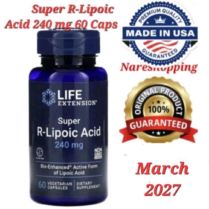 Life Extension Super R-Lipoic Acid, 240 mg, 60 Capsules