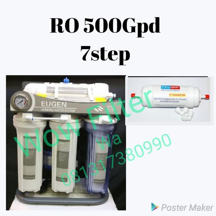 Mesin RO 500 Gpd 7 Step Reverse Osmosis Filter Air Minum Hexagonal