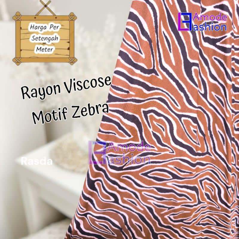 Kain Rayon Viscose Motif Zebra