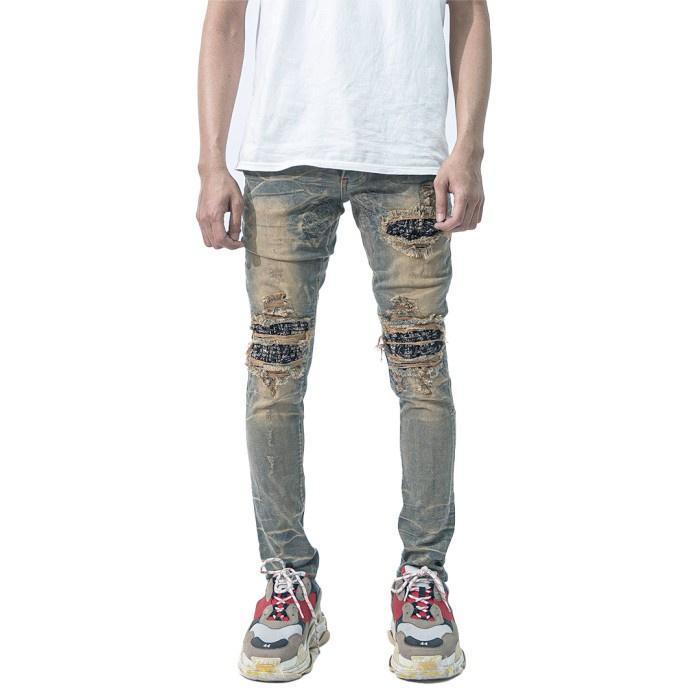 hez3- M1 Tri Batik - Vintage Blue - Celana Jeans