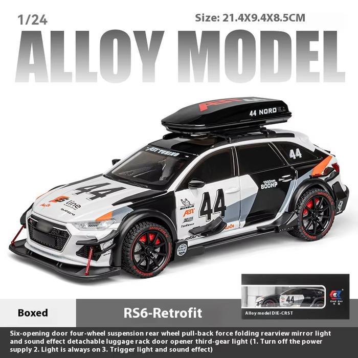 1:24 AUDI RS6 AVANT DTM ABT METAL DIECAST RACING CAR KOLEKSI PAJANGAN HADIAH MAINAN MOBIL SPORT
