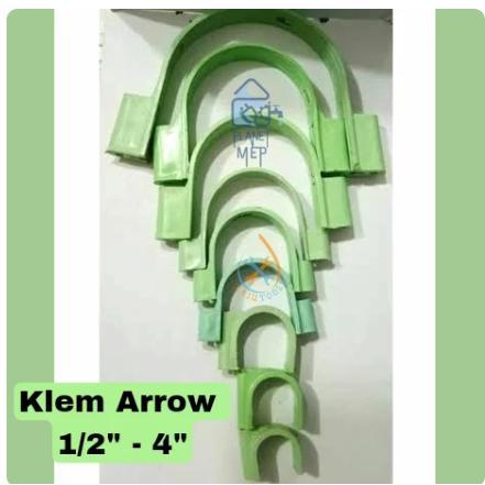 #####] ARROW Klem Pipa PVC 1/2" 3/4" 1" 1" 1" 2" 2" 3" 4"