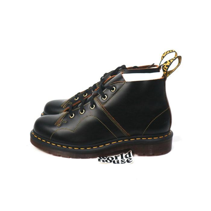DR MARTENS CHURCH BLACK VINTAGE SMOOTH MONKEY BOOTS DOCMART PRIA SHOES BOOTS