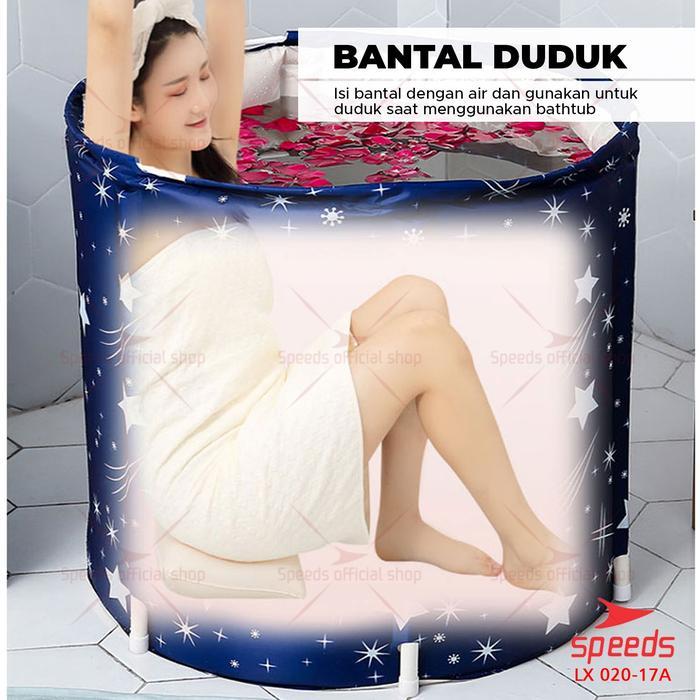 BERKUALITAS Folding Bathtub Portable Bak Mandi Lipat Bathtub Lipat Bak Mandi Anak dan Dewasa Air
