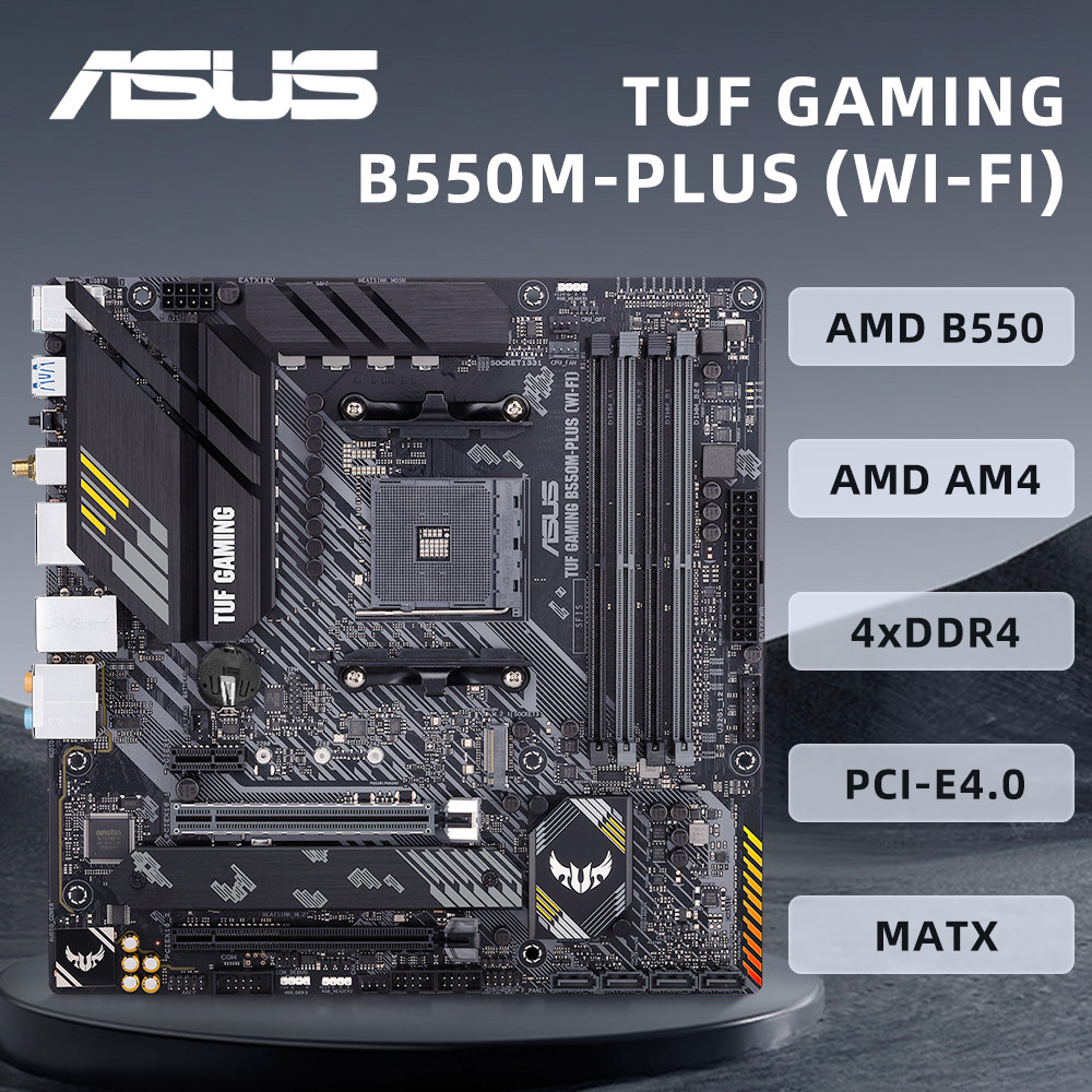 TUF GAMING B550M-PLUS WI-FI Motherboard Support AMD Ryzen 7 5800x 5700x Ryzen 7 PRO 4750G G series d