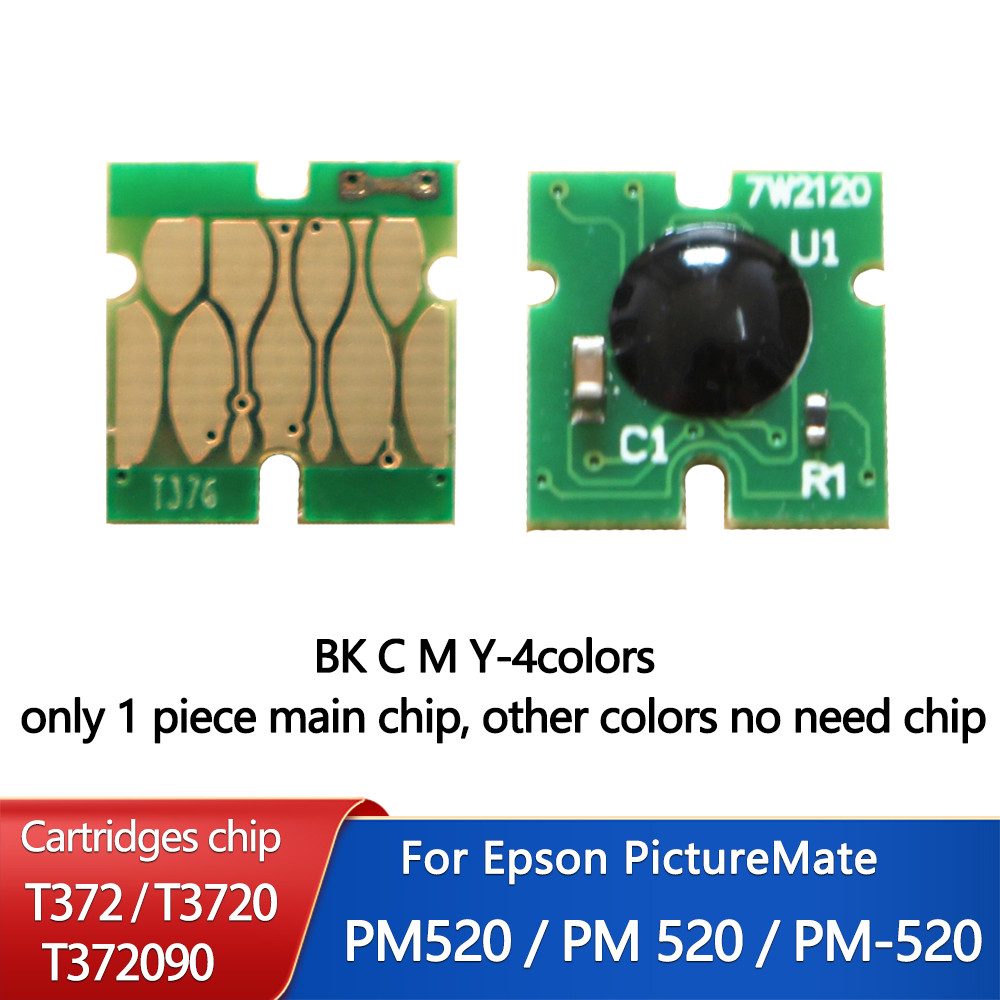 T372 T372090 Refill Ink Cartridge Chip For Epson PictureMate PM520 PM-520 Printer Four-Color Ink Chi