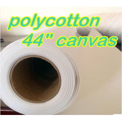 44"*18m Matte Waterbased Polyester Cotton Blend Waterproof Inkjet Printable Canvas