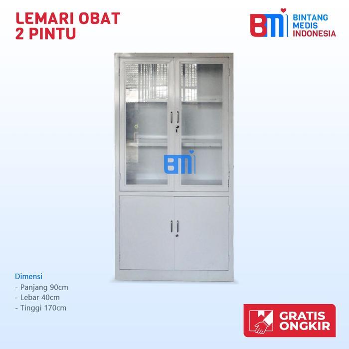 Lemari Obat 2 Pintu - Lemari Farmasi - Lemari Kaca