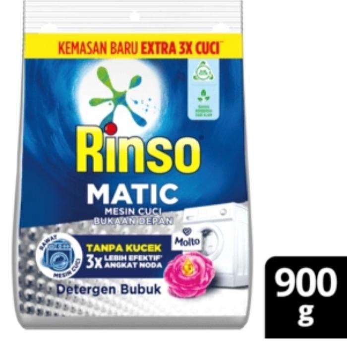 Top Rinso Molto Matic Flont Load Polybag 1kg Detergen Bubuk