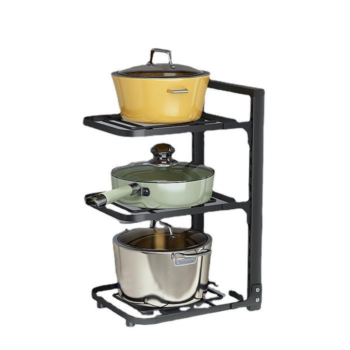 81tq- Rak Panci Wastafel Dapur Rak Pot Kabinet Atas Multi Fungsi Stainless Steel