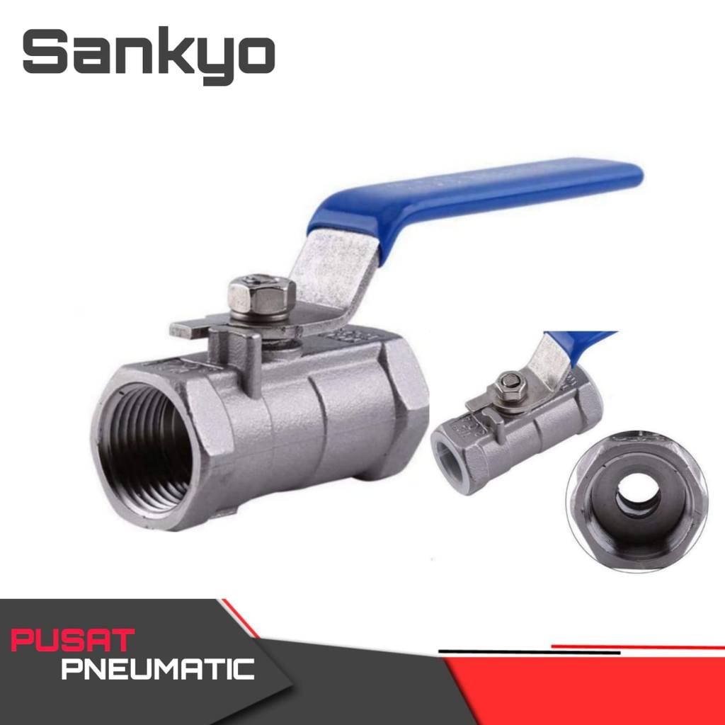 1/2" Ball Valve Sankyo Ball Valve Stainless Stop Kran Stainless 1/2"