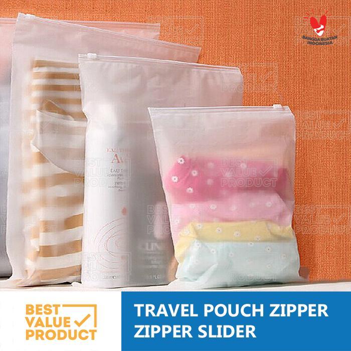 (Pack) Zipper Pouch Bag 35 X 45 Travel Pouch Storage Zipper Slider 35X45