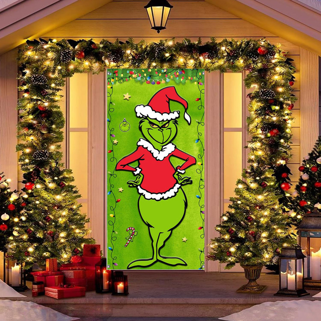 Christmas Door Banner, Christmas Door Hanging, Christmas Decoration Outdoor, Christmas Background