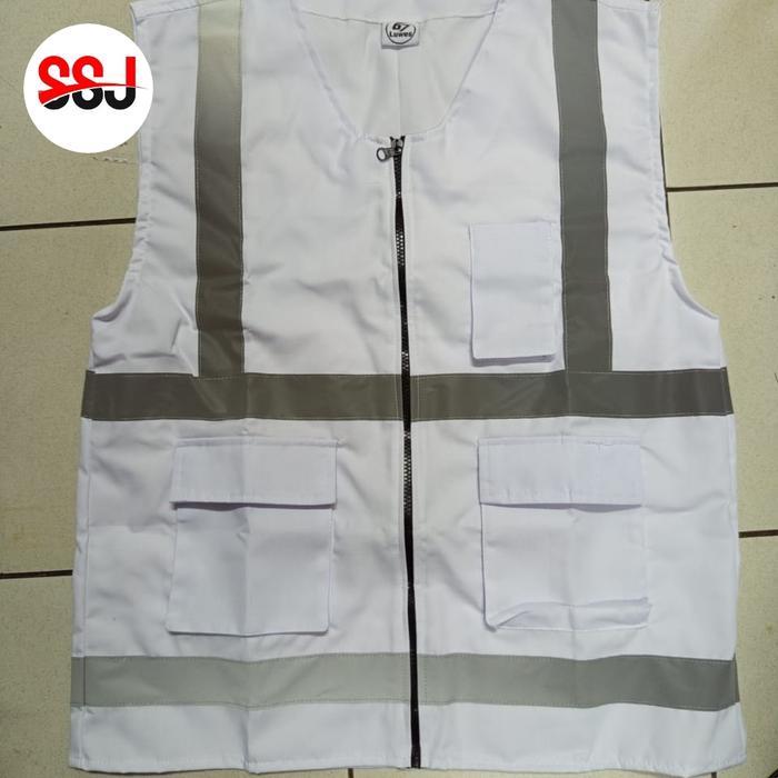 nrd rompi safety putih/rompi drill putih