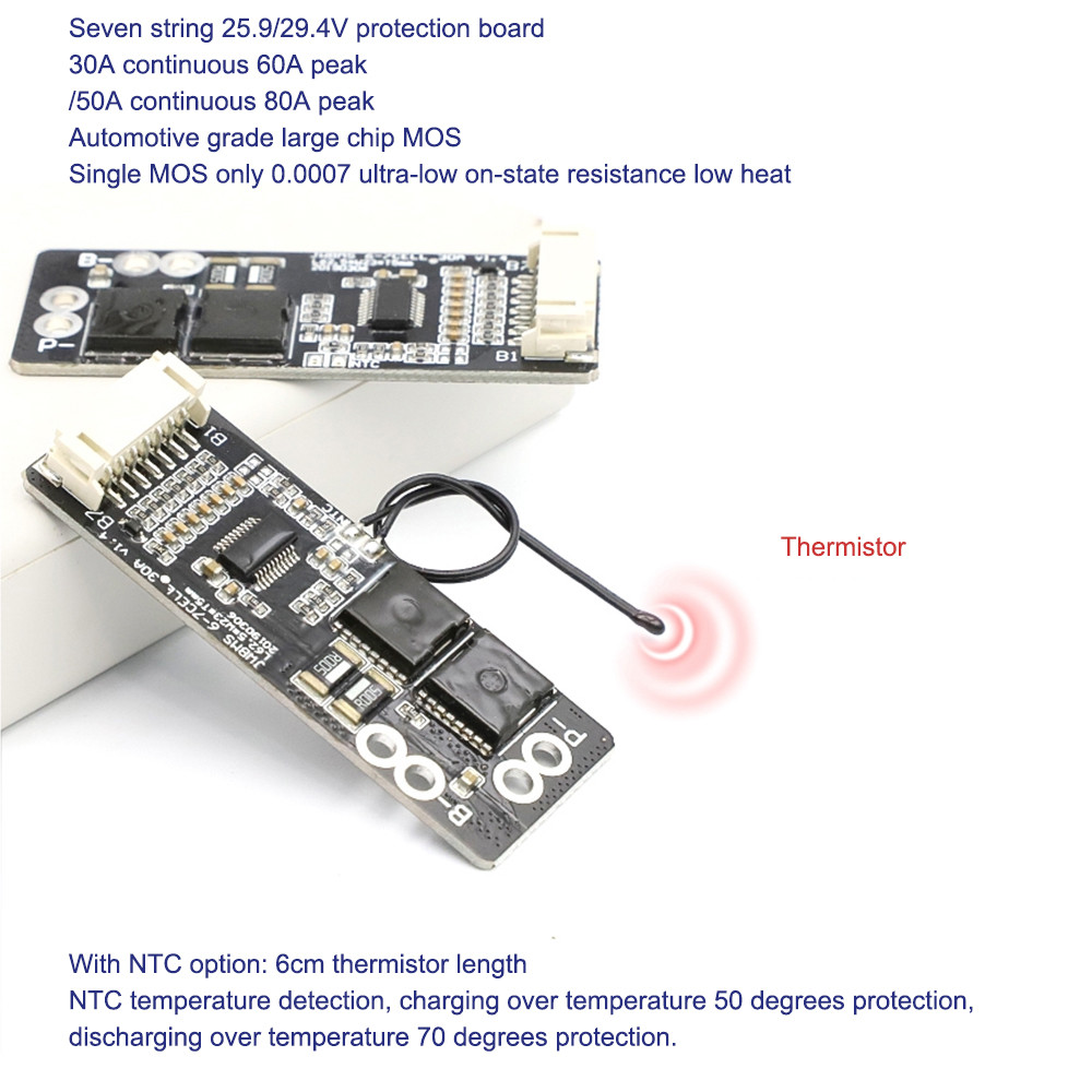 6S 30A/7S 30A/6S 50A/7S 50A BMS Board with NTC for 3.7V Ternary Lithium Battery Protection Board/BMS