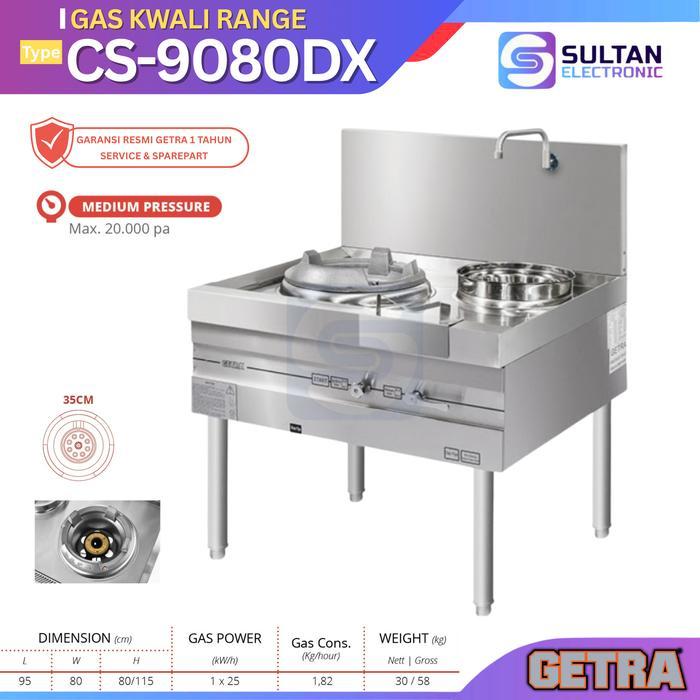 GETRA Gas Kwali Range High Pressure CS-9080DX / CS 9080 DX / CS9080DX / Kompor Gas Komersial -