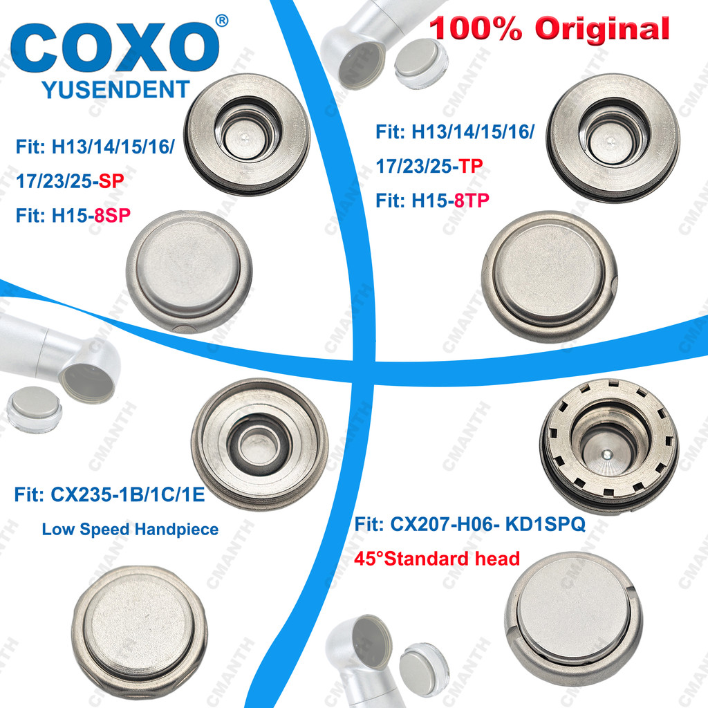 COXO Dental Handpiece Back Cap Cover Stainless Push Button 45Standard head High Low Speed Handpiece