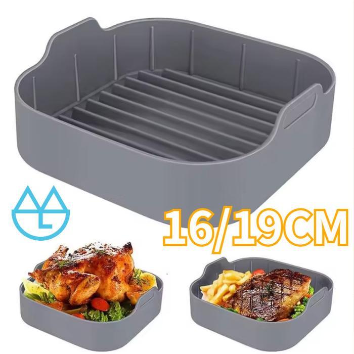 Infinity Tekno - 16/19Cm Reuseable Air Fryer Tray/Wadah Air Fryer Air Fryer Silicone Tray Silikon