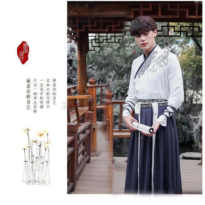 CC-127 HANFU UNISEX WANITA PRIA BAJU TRADISIONAL CINA HAN YUKATA KIMONO WARRIOR COSPLAY KOSTUM