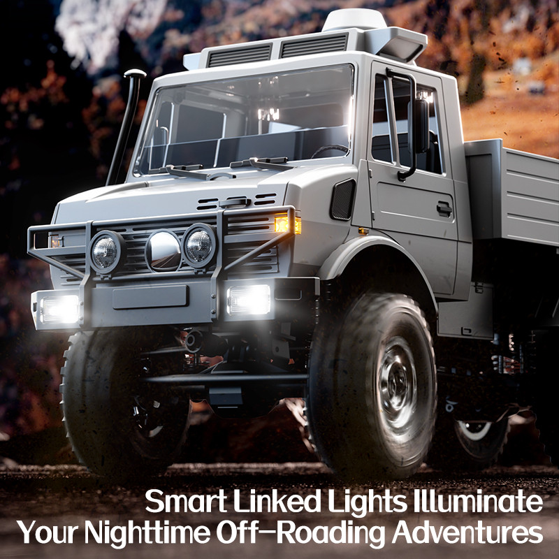 Jjrc C8823 1/18 6X6 Off-Road Rc Car -Metal Chassis Crawler Dual Speed Gearbox 370 Motor Rc Truck Rtr