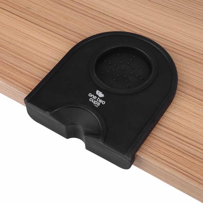 fiek- Silicone Holder Mat Tamper Kopi Espresso Barista - Black Mesin Espresso Otomatis