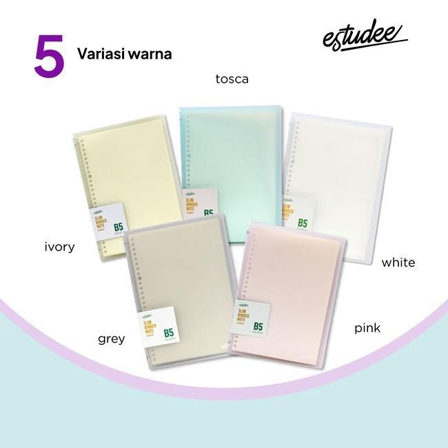 Estudee Slim Binder Note B5 Pink