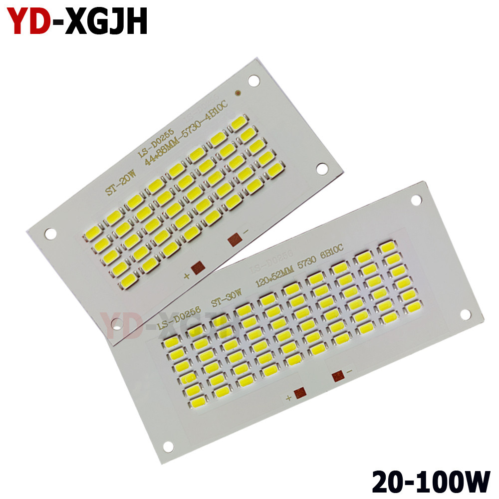 SMD5730 LED chip PCB Light Source Long Aluminum Lamp Plate 20W 30W 50W100W Watt Diy Floodlight