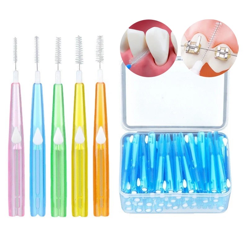 30pcs Dental Interdental Brush 0.6-1.5Mm Cleaning Between Teeth Oral Care Orthodontic Tooth Floss