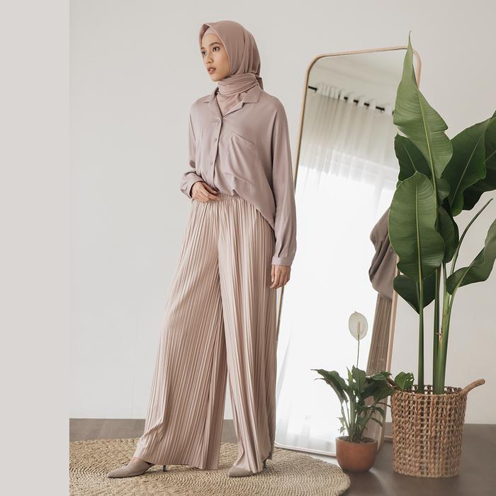 mjyc- Kirana By Aska Label - Celana Plisket Dengan Pinggang Karet