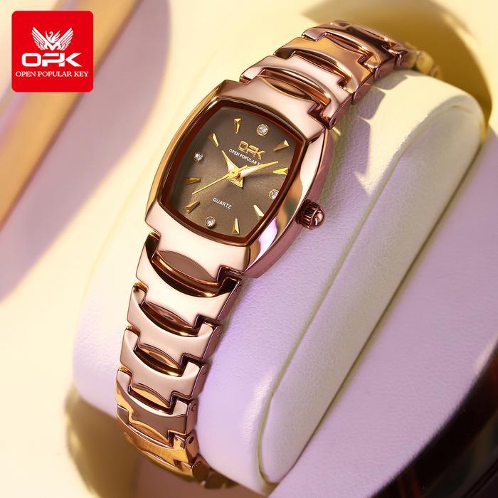 OPK Jam Tangan Wanita Original Anti Air Luminous Analog Stainless Steel Terbaru 2025 Women Watch