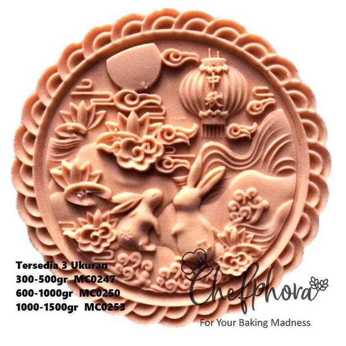 CETAKAN MOONCAKE JUMBO KUE BULAN SATRU 300GR-500GR KELINCI MC0247
