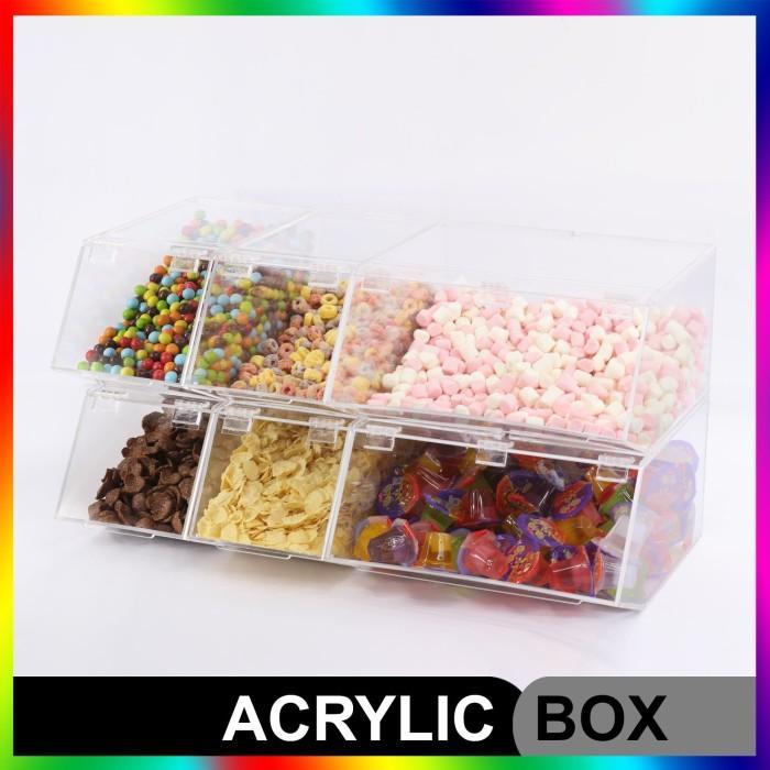 Kotak Akrilik Topping Candy, Candy Box, Tempat Permen Bundling B