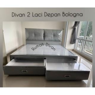 Divan Dipan Tempat Tidur Laci Depan Bologna Uk. 160X200 Tanpa Kasur
