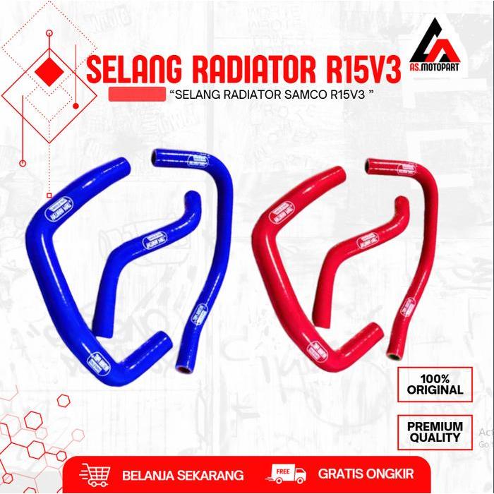 PRODUK SELANG RADIATOR SAMCO R15V3. RADIATOR HOSE SAMCO R15V3, ANTI PANAS UNTUK MOTOR R15V3 WARNA