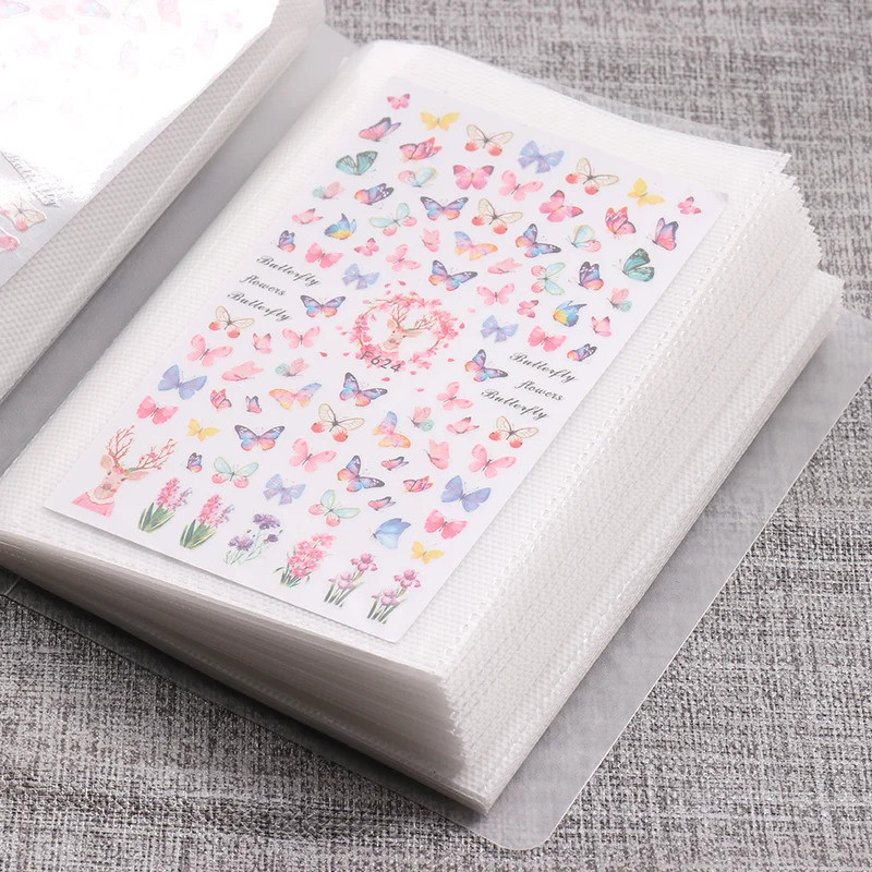 Nail Sticker Storage BookletLarge Capa Storage Blank Pages Design Sticker Collection Display Book