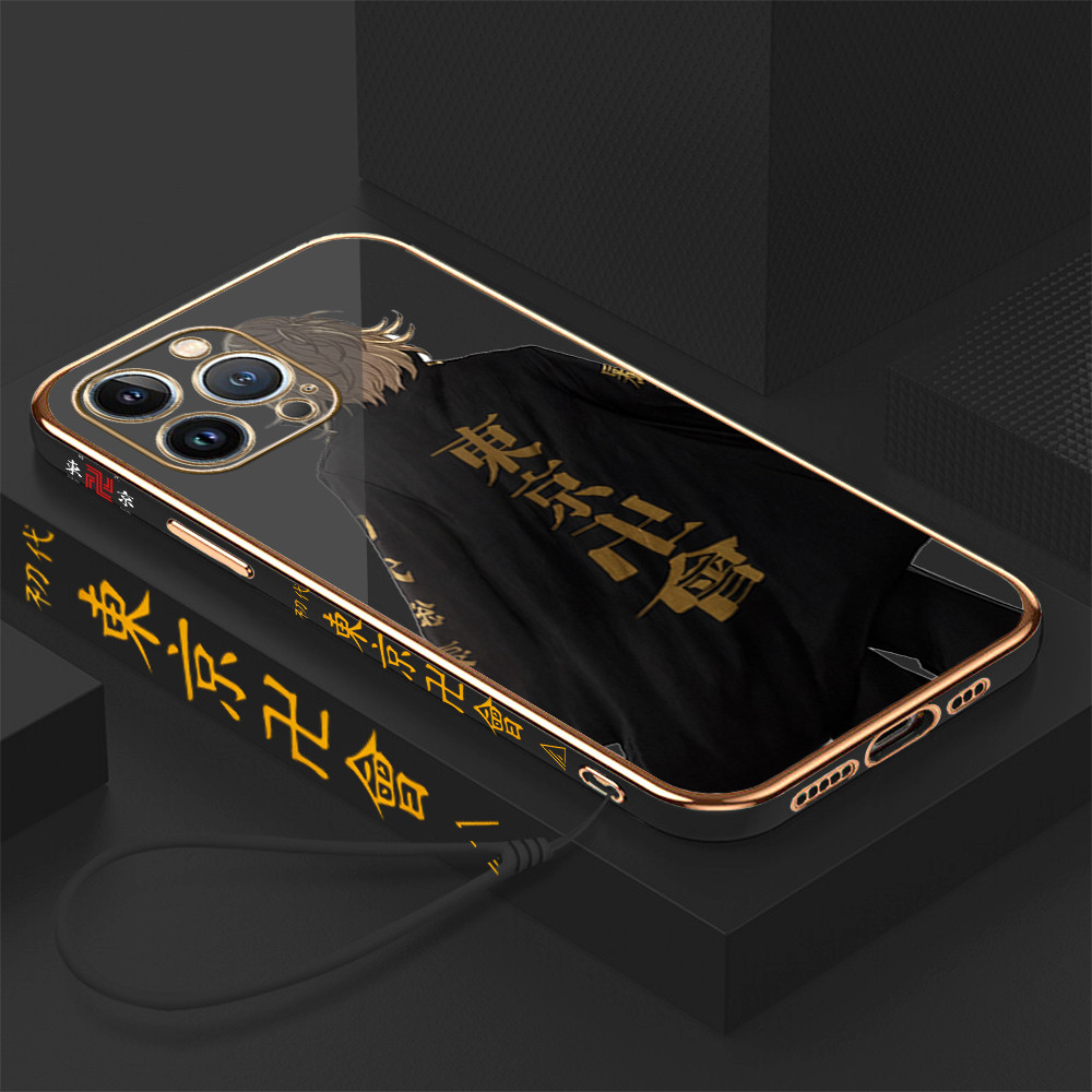 [Pengiriman lokal] Apple iPhone 12 13 14 15 Pro Max Mini Plus  Casing HP Pola Tokyo Revengers Mikey 