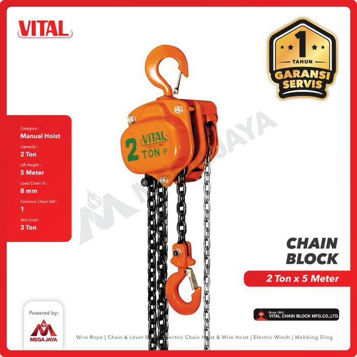 Vital Chain Block / Takel 2 Ton X 5 Meter