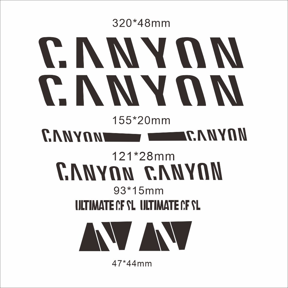 CANYON ULTIMA CF SL Bike Frame Decals Stickers Bicycle cycling, mtb, bmx, road, bike frame sticker
