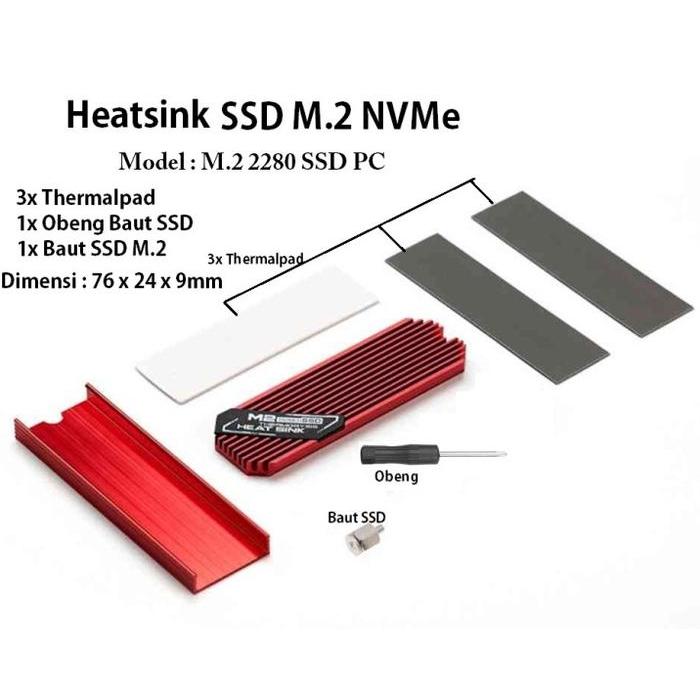 Heatsink Coolingpad SSD NVMe M.2 Bisa untuk Laptop Dan PC