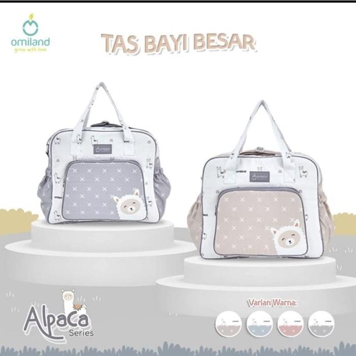 Best Seller Moms_ Omiland Tas Bayi Alpaca Series Biru Grey Bags Bag Size Kecil Medium Besar Tasbayi
