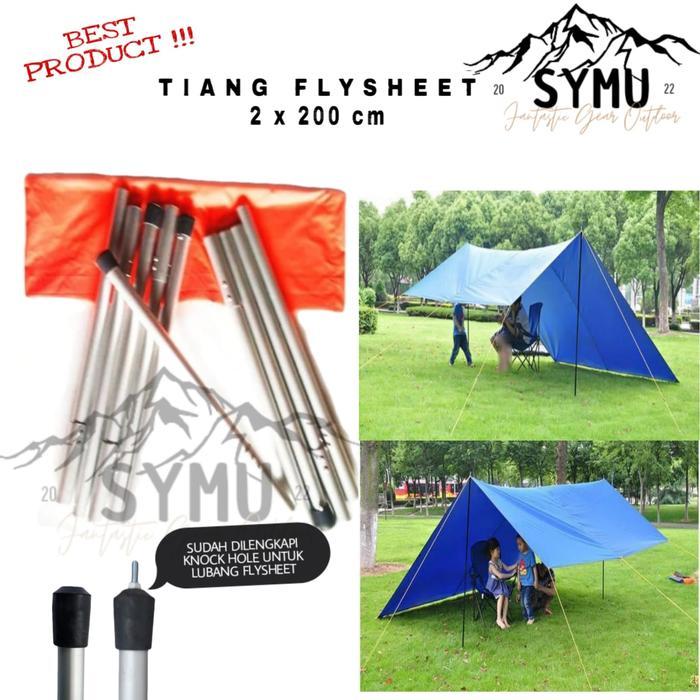 Tiang Flysheet Frame Tiang Alumunium Penyangga Atap Tenda Camping Kuat