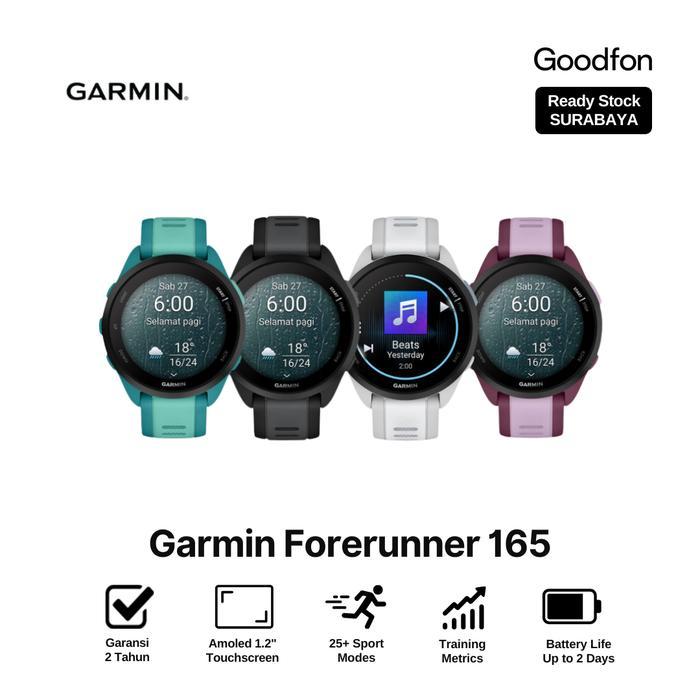 Garmin Forerunner 165 Running Smartwatch Jam Tangan Lari Fr165 Music Non Music Garansi Resmi Tam