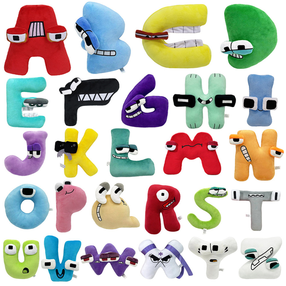 Alphabet Lore Plush Toys Anime Doll Kawaii 26 English Letters Stuffed Toys Kids Enlightenment